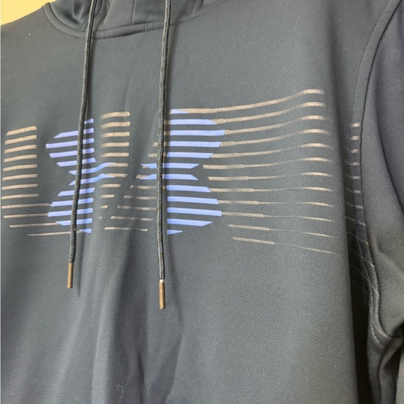 Under Armour Men's Navy Blue Loose Fit ColdGear Hoodie Size L - Picture 3 of 9